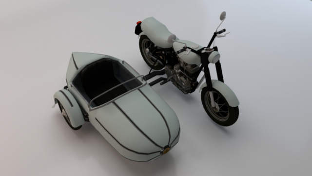 Hagrids Motorcycle 3D Модель .c4d .max .obj .3ds .fbx .stl .blend 