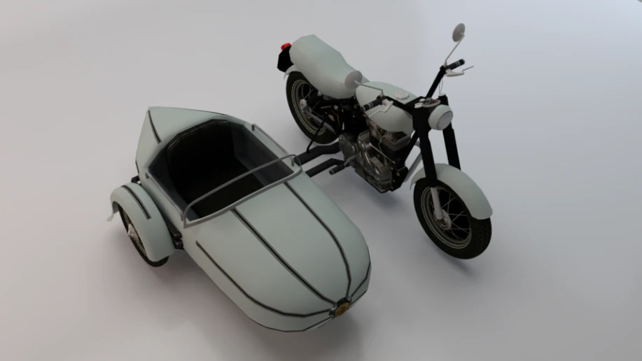 Hagrids Motorcycle 3D Model .c4d .max .obj .3ds .fbx .stl .blend 