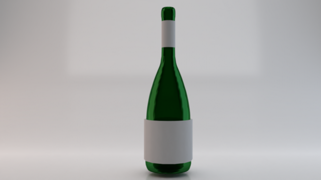 Bottle of Wine 01 3D Модель .c4d .max .obj .3ds .fbx .stl .blend 