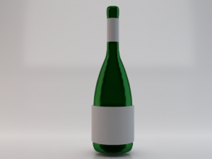 Bottle of Wine 01 3D-Modell