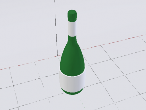 Bottle of Wine 01 3D Модель
