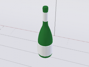 Bottle of Wine 01 3D Модель