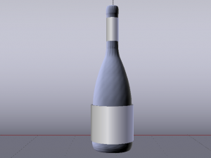 Bottle of Wine 01 3D Модель