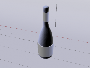 Bottle of Wine 01 3D Модель