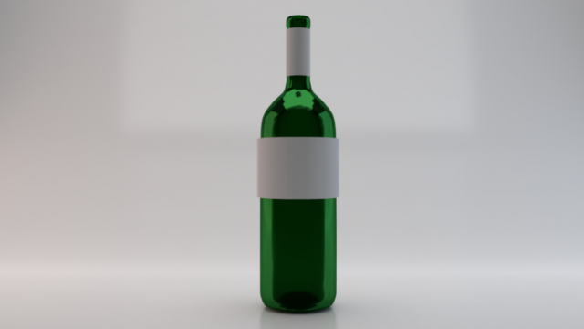 Bottle of Wine 02 3D Модель .c4d .max .obj .3ds .fbx .stl .blend 
