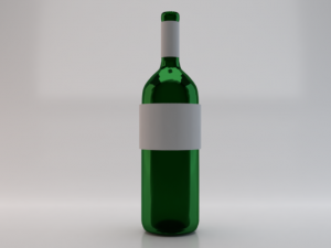Bottle of Wine 02 3D Model