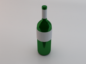 Bottle of Wine 02 3D Модель