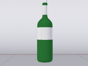 Bottle of Wine 02 3D Модель