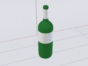 Bottle of Wine 02 3D Модель
