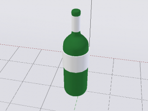 Bottle of Wine 02 3D Модель