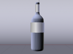 Bottle of Wine 02 3D Модель