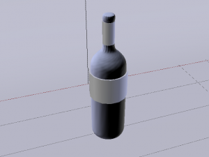 Bottle of Wine 02 3D Модель
