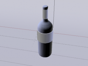 Bottle of Wine 02 3D Модель