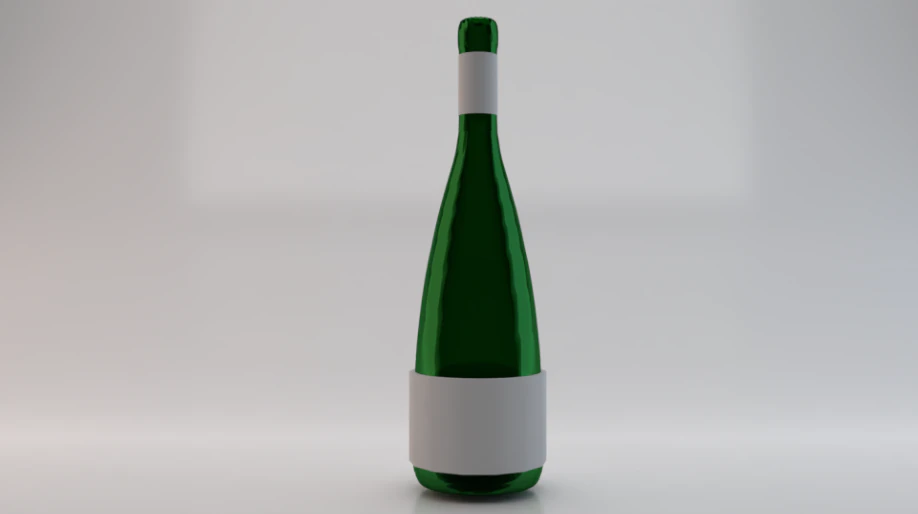 Bottle of Wine 03 3D Model .c4d .max .obj .3ds .fbx .stl .blend 
