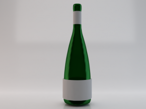Bottle of Wine 03 3D Model