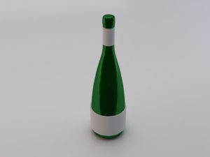 Bottle of Wine 03 3D-Modell
