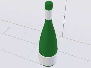 Bottle of Wine 03 3D-Modell