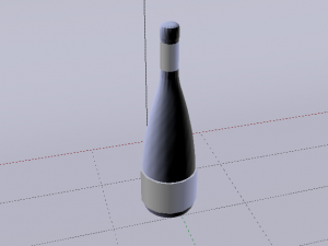Bottle of Wine 03 3D-Modell