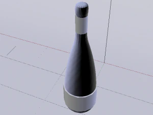 Bottle of Wine 03 3D Model