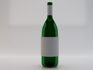 Bottle of Wine 04 3D Модель