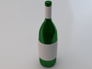 Bottle of Wine 04 3D-Modell