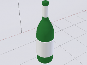 Bottle of Wine 04 3D-Modell