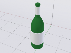 Bottle of Wine 04 3D-Modell