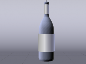 Bottle of Wine 04 3D-Modell