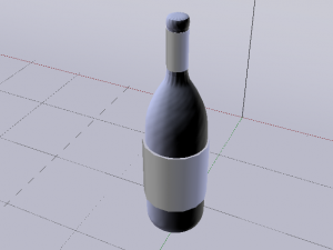 Bottle of Wine 04 3D-Modell