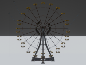 Pripyat Ferris Wheel - made in Blender Modelo 3D