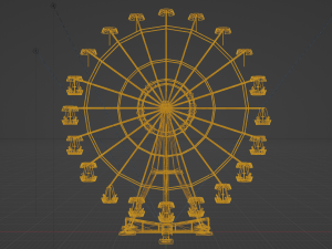 Pripyat Ferris Wheel - made in Blender Modelo 3D