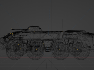 BTR-70 - made in Blender 3D Model