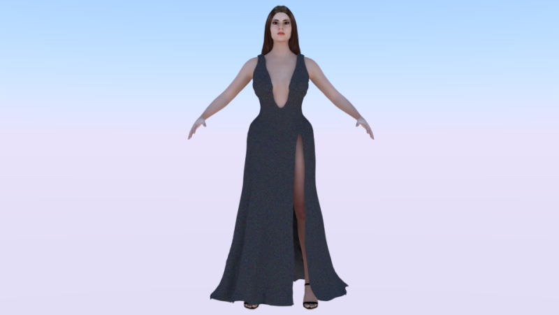 Woman in a Dress 067 3D मॉडल .c4d .max .obj .3ds .fbx .stl .blend 