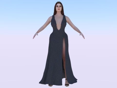 Woman in a Dress 067 3D Model