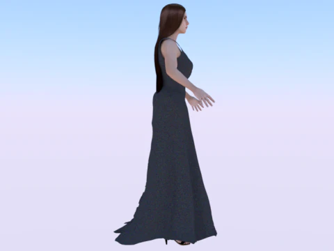 Woman in a Dress 067 3D Model
