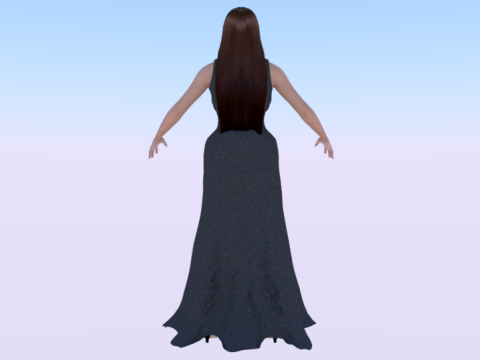 Woman in a Dress 067 3D मॉडल