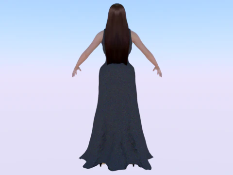 Woman in a Dress 067 3D Model