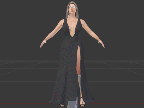Woman in a Dress 067 3D मॉडल