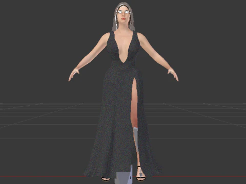 Woman in a Dress 067 3D Model