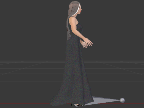 Woman in a Dress 067 3D मॉडल