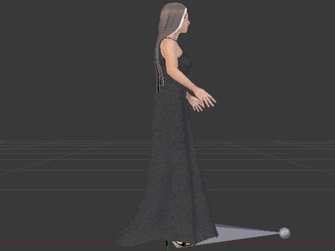 Woman in a Dress 067 3D Model