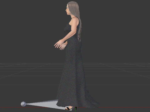 Woman in a Dress 067 3D Model