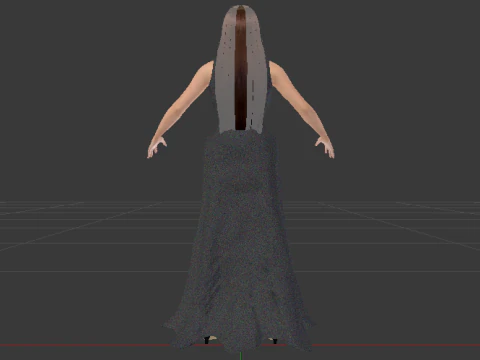 Woman in a Dress 067 3D Model