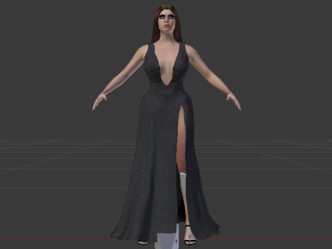 Woman in a Dress 067 3D मॉडल