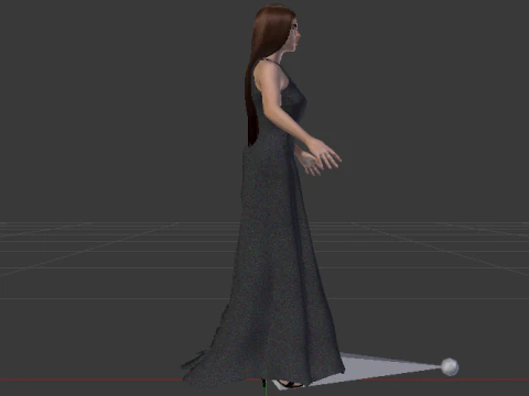 Woman in a Dress 067 3D Model