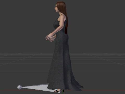 Woman in a Dress 067 3D Model