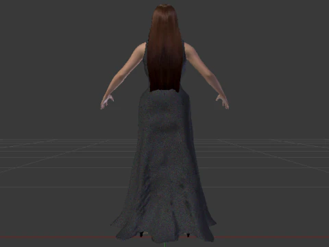Woman in a Dress 067 3D Model