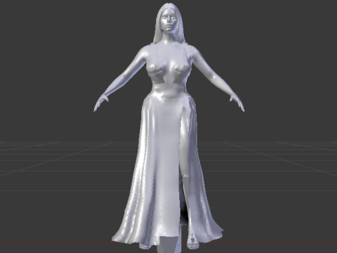 Woman in a Dress 067 3D मॉडल