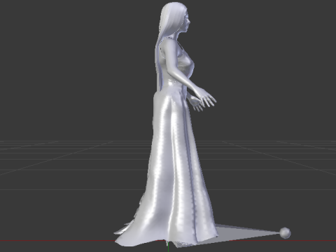 Woman in a Dress 067 3D मॉडल