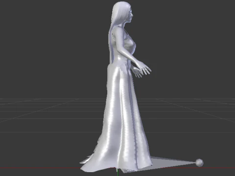 Woman in a Dress 067 3D Model